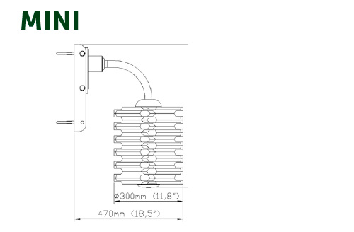 Easyswing Mini Cattle Brush Dimensions